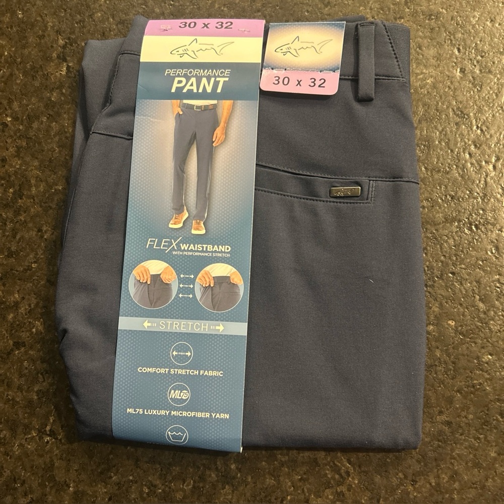 Greg Norman Men’s  Performance Pant ML75 BLUE 30X32 NWT- Comfort Stretch Fabric